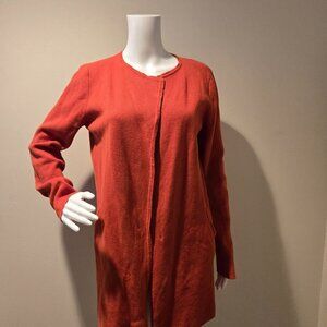 J Crew Vanessa Sweater Jacket Rust Orange S